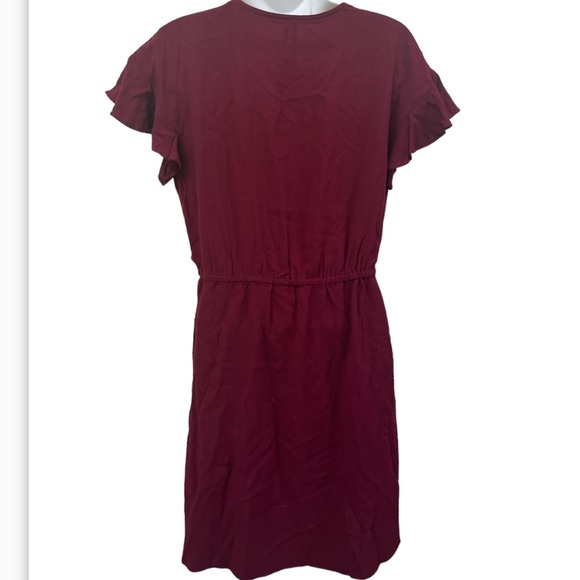 Anthropologie Surplice High-Low Blouse Wine S NWT - Picture 5 of 9